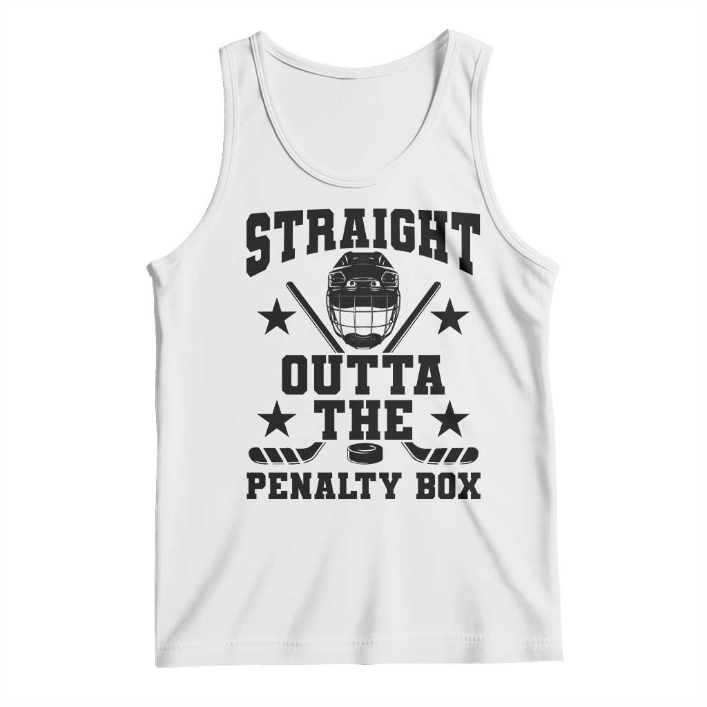 Straight Outta The Penalty Box Tank Top Funny Youth Ice Hockey Gift - Wonder Print Shop