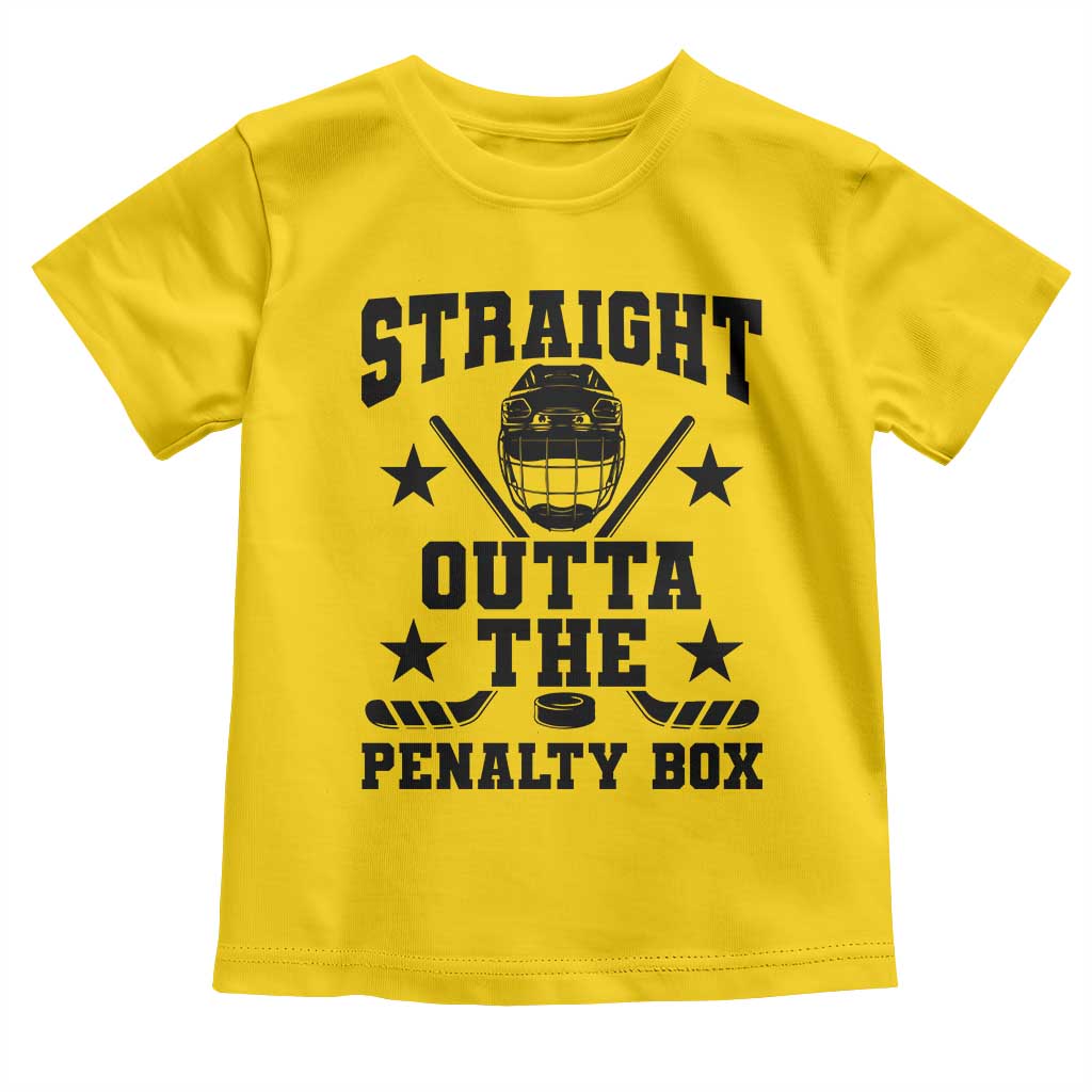Straight Outta The Penalty Box Toddler T Shirt Funny Youth Ice Hockey Gift - Wonder Print Shop