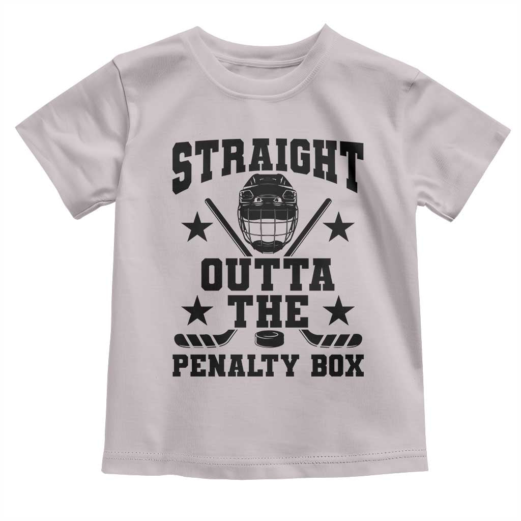 Straight Outta The Penalty Box Toddler T Shirt Funny Youth Ice Hockey Gift - Wonder Print Shop