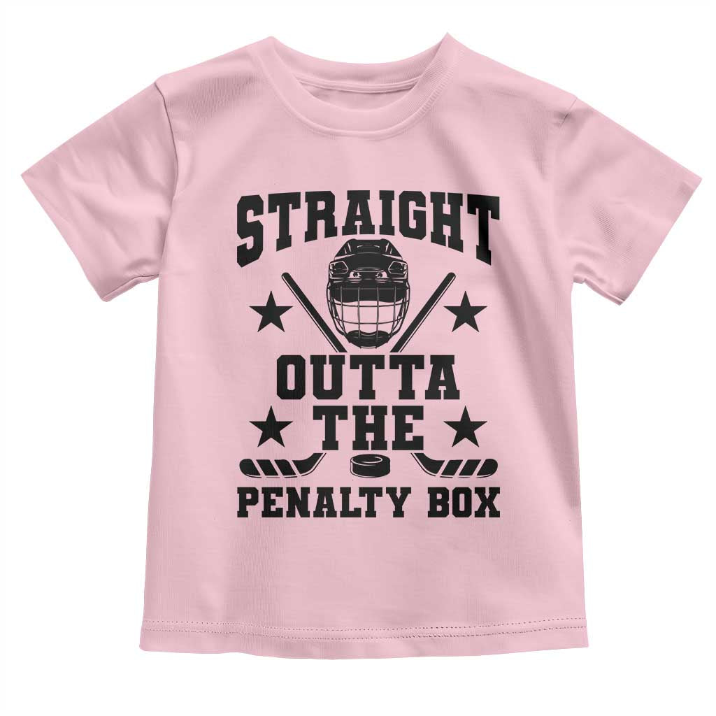Straight Outta The Penalty Box Toddler T Shirt Funny Youth Ice Hockey Gift - Wonder Print Shop