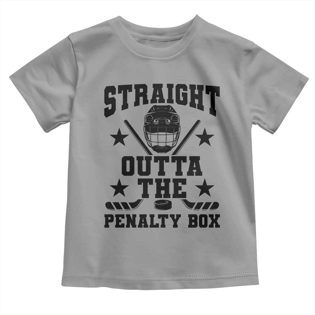 Straight Outta The Penalty Box Toddler T Shirt Funny Youth Ice Hockey Gift - Wonder Print Shop