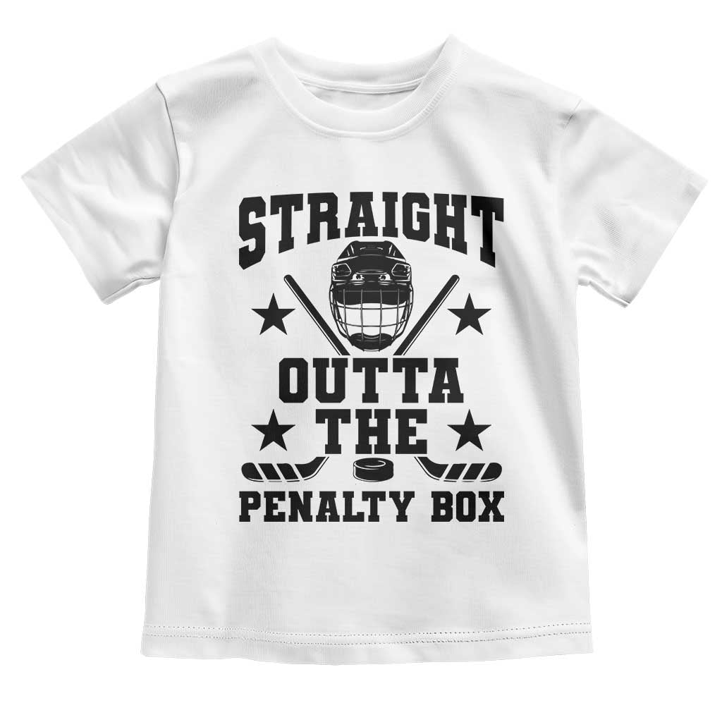 Straight Outta The Penalty Box Toddler T Shirt Funny Youth Ice Hockey Gift - Wonder Print Shop