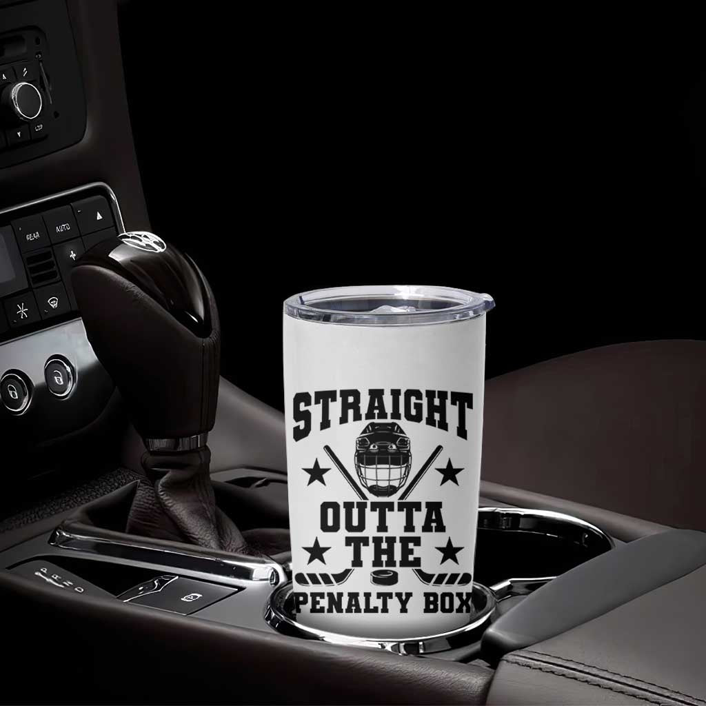 Straight Outta The Penalty Box Tumbler Cup Funny Youth Ice Hockey Gift - Wonder Print Shop