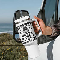 Straight Outta The Penalty Box Tumbler With Handle Funny Youth Ice Hockey Gift - Wonder Print Shop
