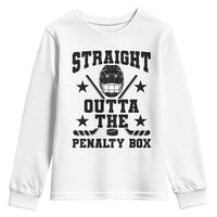 Straight Outta The Penalty Box Youth Sweatshirt Funny Youth Ice Hockey Gift - Wonder Print Shop