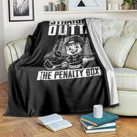 Straight Outta The Penalty Box Throw Blanket Funny Hockey Gift For Boys - Wonder Print Shop