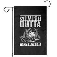 Straight Outta The Penalty Box Garden Flag Funny Hockey Gift For Boys - Wonder Print Shop