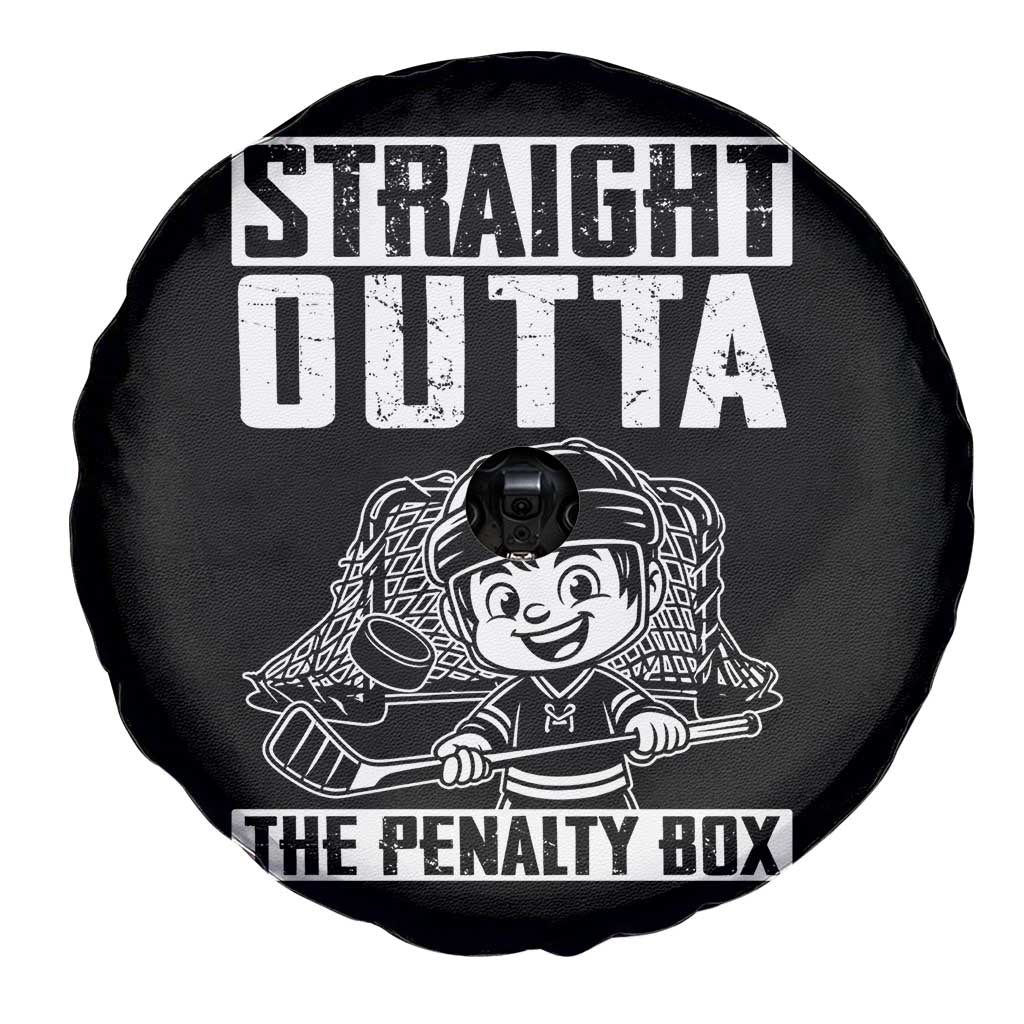 Straight Outta The Penalty Box Spare Tire Cover Funny Hockey Gift For Boys - Wonder Print Shop