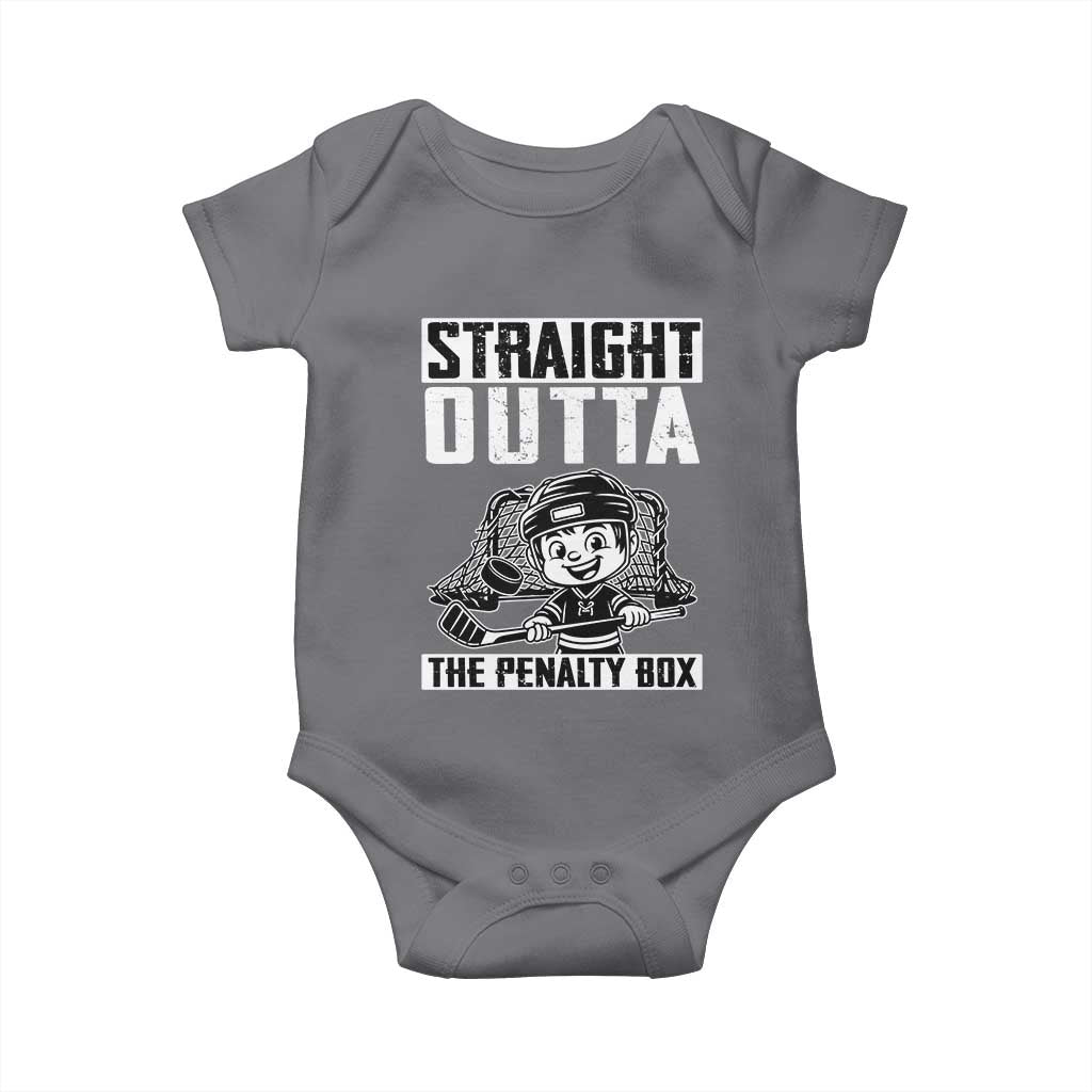 Straight Outta The Penalty Box Baby Onesie Funny Hockey Gift For Boys - Wonder Print Shop
