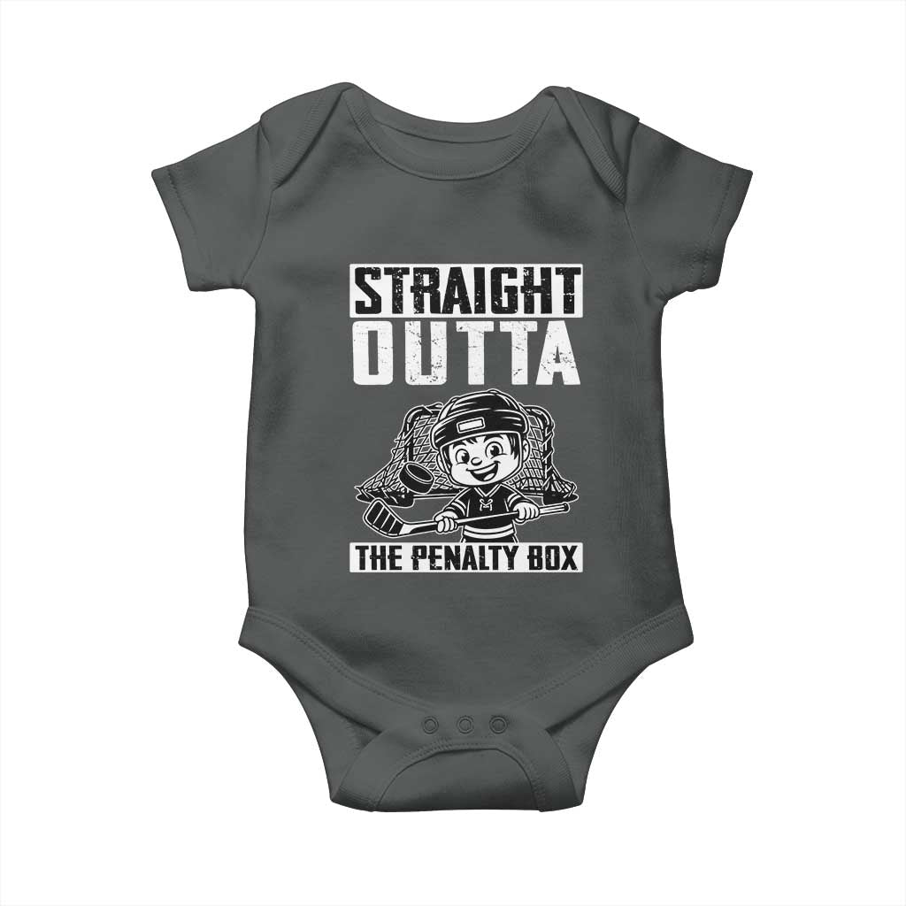 Straight Outta The Penalty Box Baby Onesie Funny Hockey Gift For Boys - Wonder Print Shop