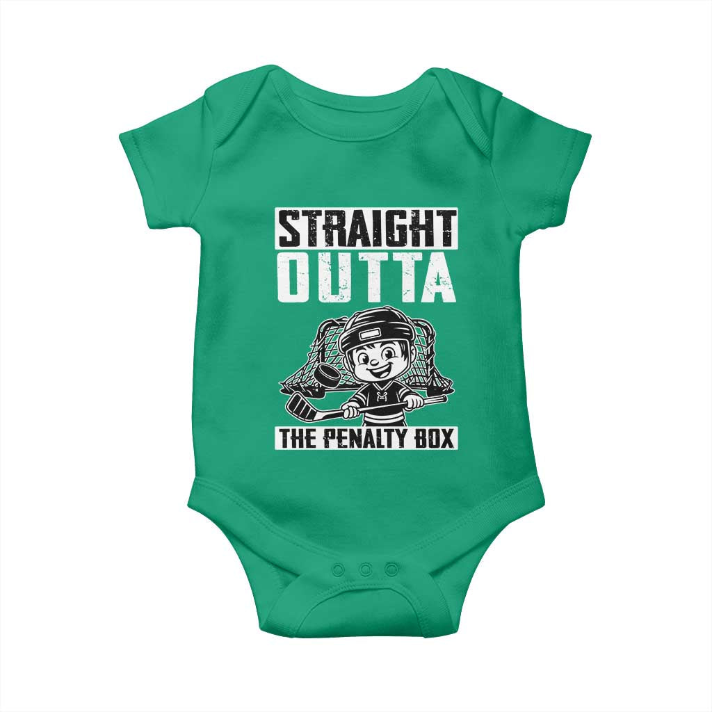 Straight Outta The Penalty Box Baby Onesie Funny Hockey Gift For Boys - Wonder Print Shop