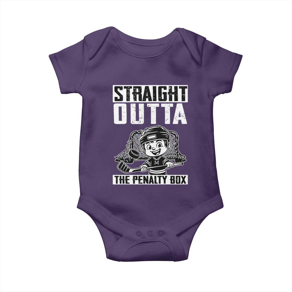 Straight Outta The Penalty Box Baby Onesie Funny Hockey Gift For Boys - Wonder Print Shop