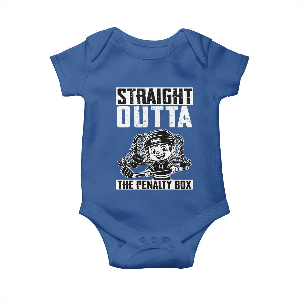 Straight Outta The Penalty Box Baby Onesie Funny Hockey Gift For Boys - Wonder Print Shop