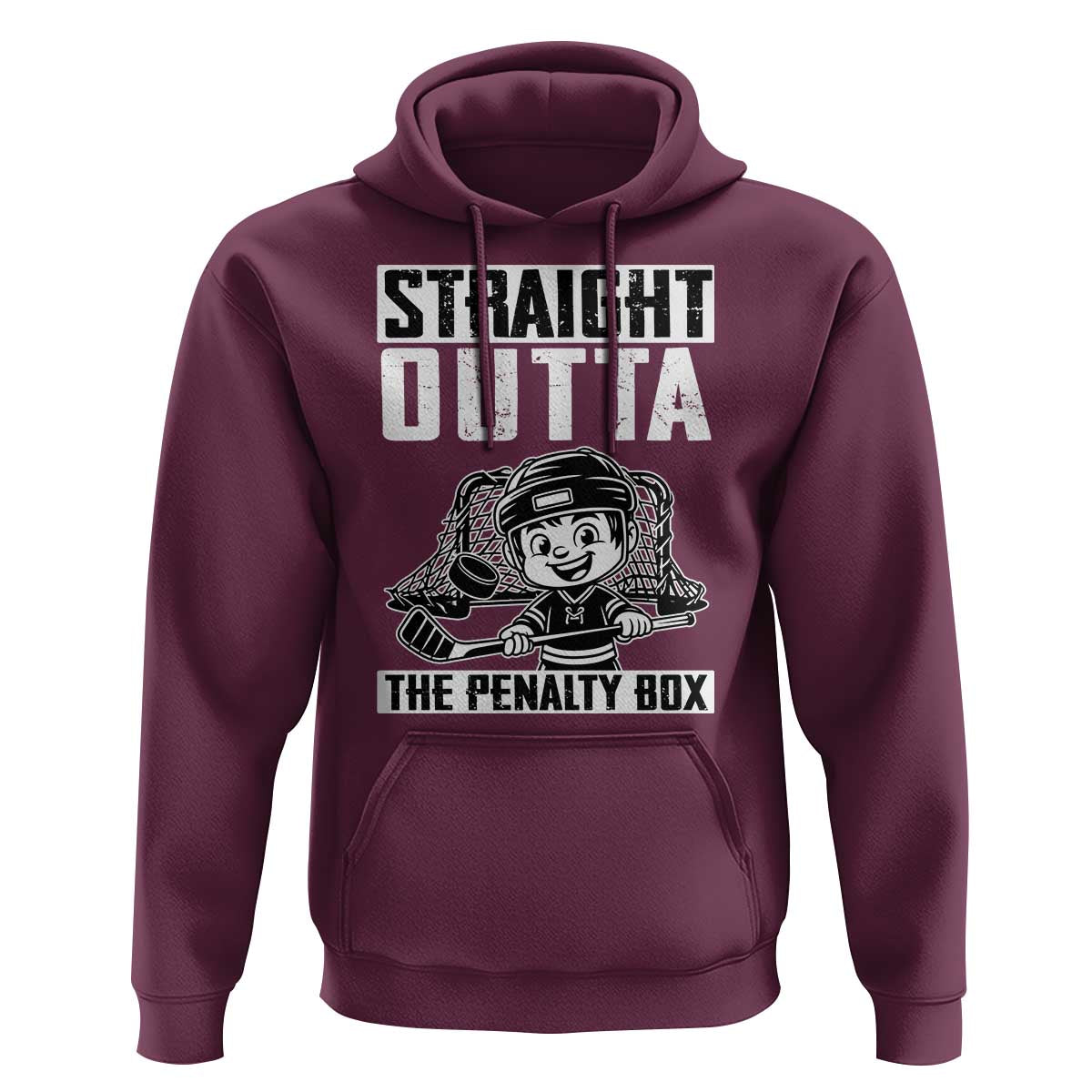 Straight Outta The Penalty Box Hoodie Funny Hockey Gift For Boys - Wonder Print Shop