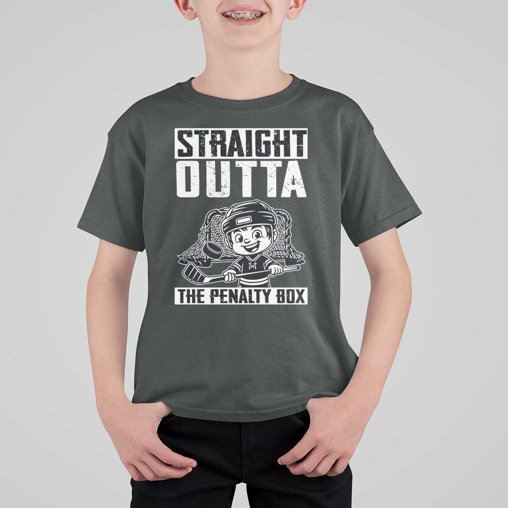 Straight Outta The Penalty Box T Shirt For Kid Funny Hockey Gift For Boys - Wonder Print Shop