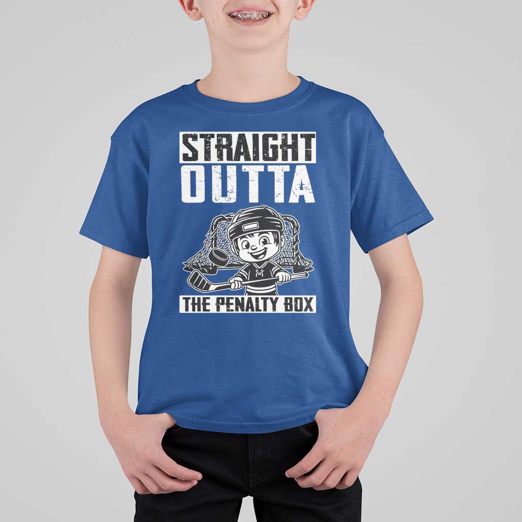Straight Outta The Penalty Box T Shirt For Kid Funny Hockey Gift For Boys - Wonder Print Shop