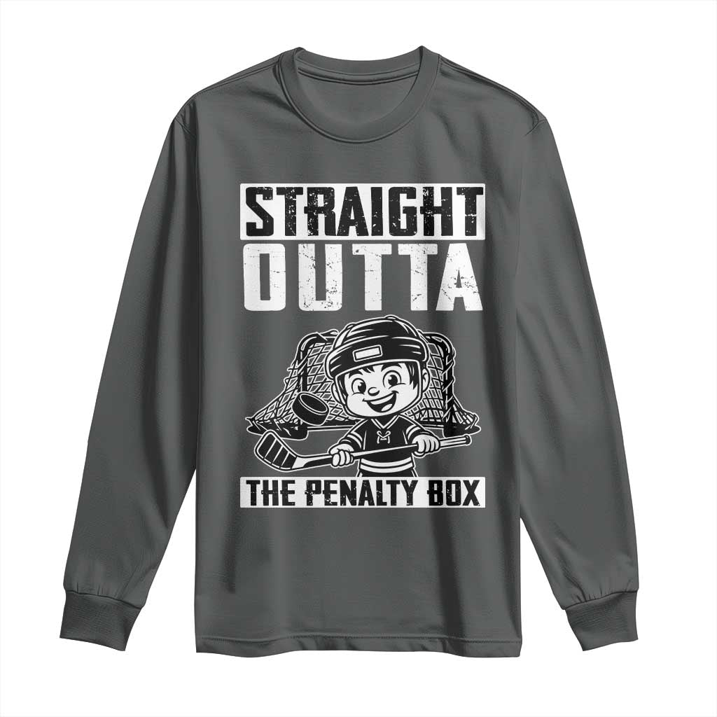 Straight Outta The Penalty Box Long Sleeve Shirt Funny Hockey Gift For Boys - Wonder Print Shop