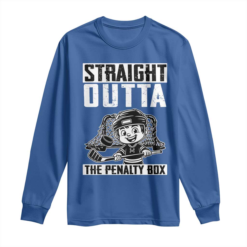 Straight Outta The Penalty Box Long Sleeve Shirt Funny Hockey Gift For Boys - Wonder Print Shop