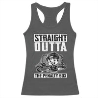 Straight Outta The Penalty Box Racerback Tank Top Funny Hockey Gift For Boys - Wonder Print Shop