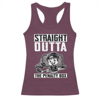 Straight Outta The Penalty Box Racerback Tank Top Funny Hockey Gift For Boys - Wonder Print Shop