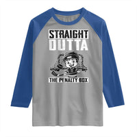 Straight Outta The Penalty Box Raglan Shirt Funny Hockey Gift For Boys - Wonder Print Shop