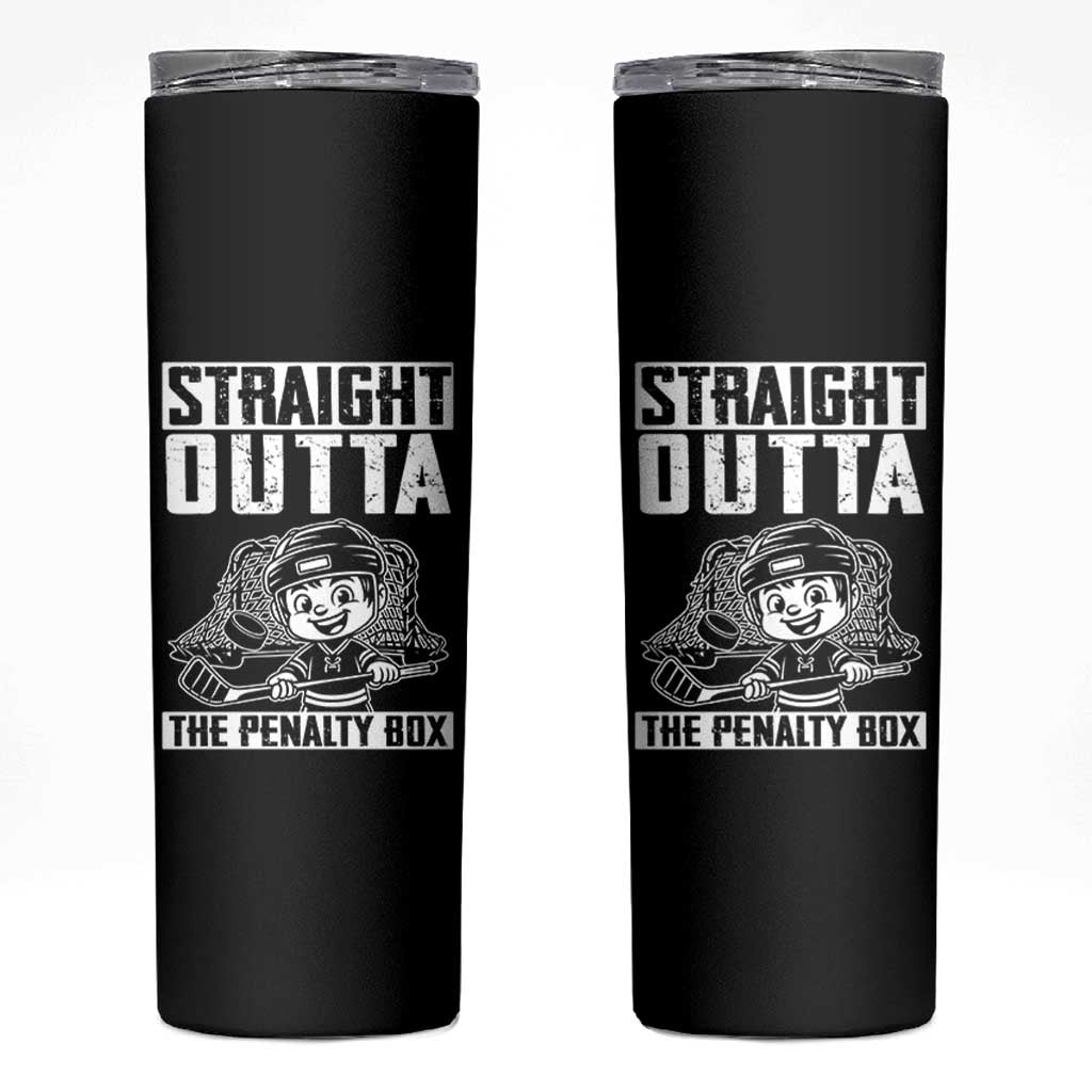 Straight Outta The Penalty Box Skinny Tumbler Funny Hockey Gift For Boys - Wonder Print Shop