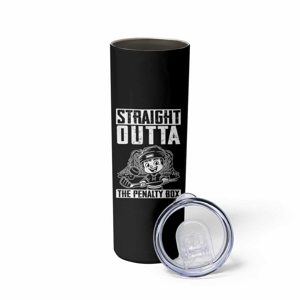 Straight Outta The Penalty Box Skinny Tumbler Funny Hockey Gift For Boys - Wonder Print Shop