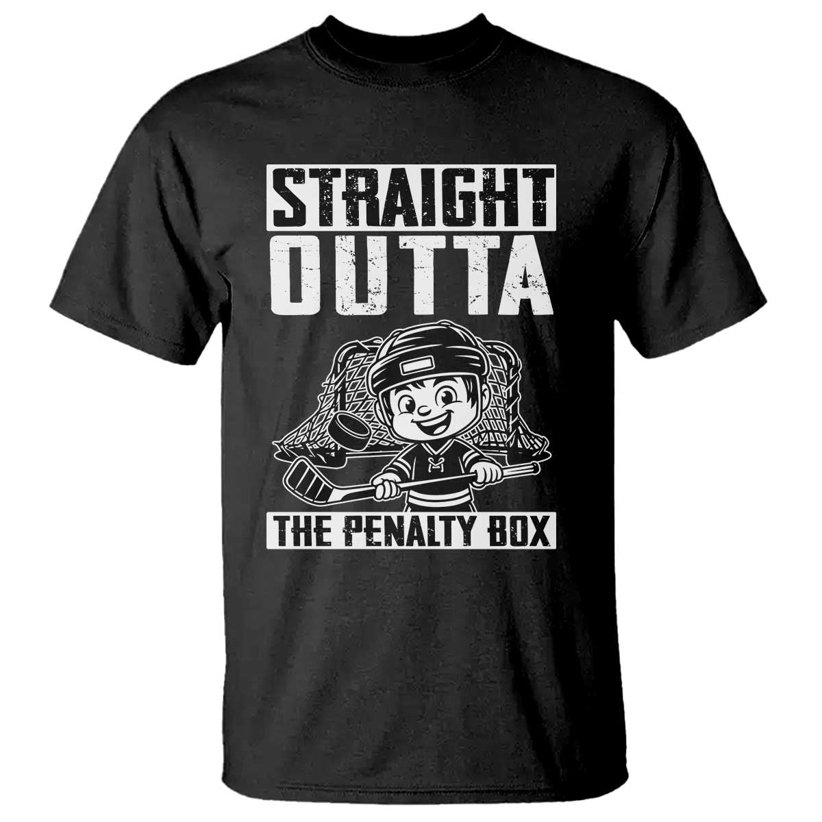 Straight Outta The Penalty Box T Shirt Funny Hockey Gift For Boys - Wonder Print Shop