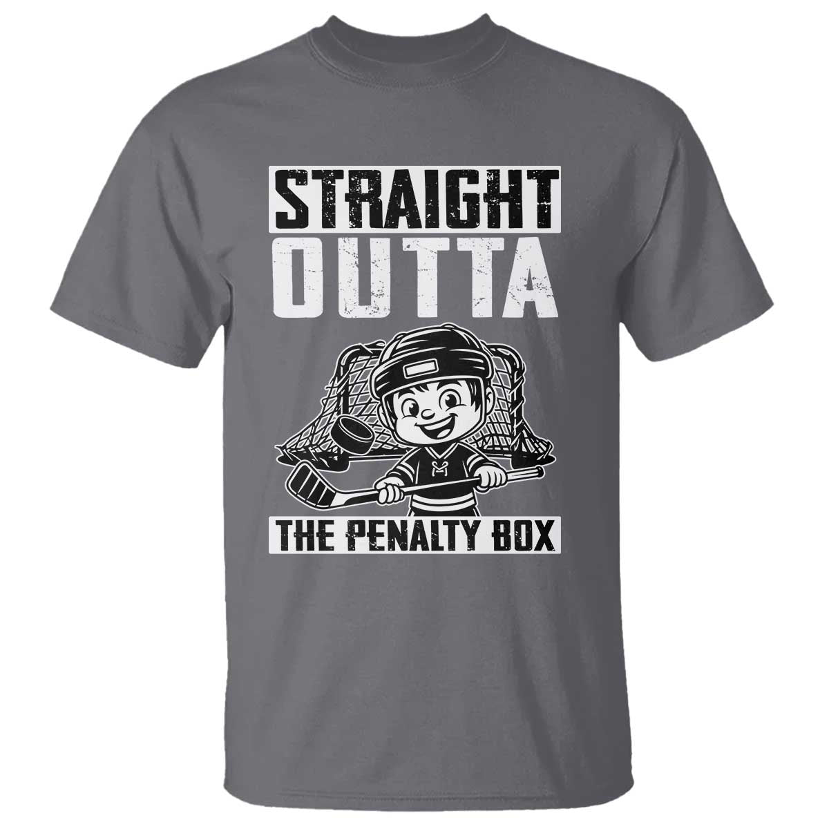 Straight Outta The Penalty Box T Shirt Funny Hockey Gift For Boys - Wonder Print Shop