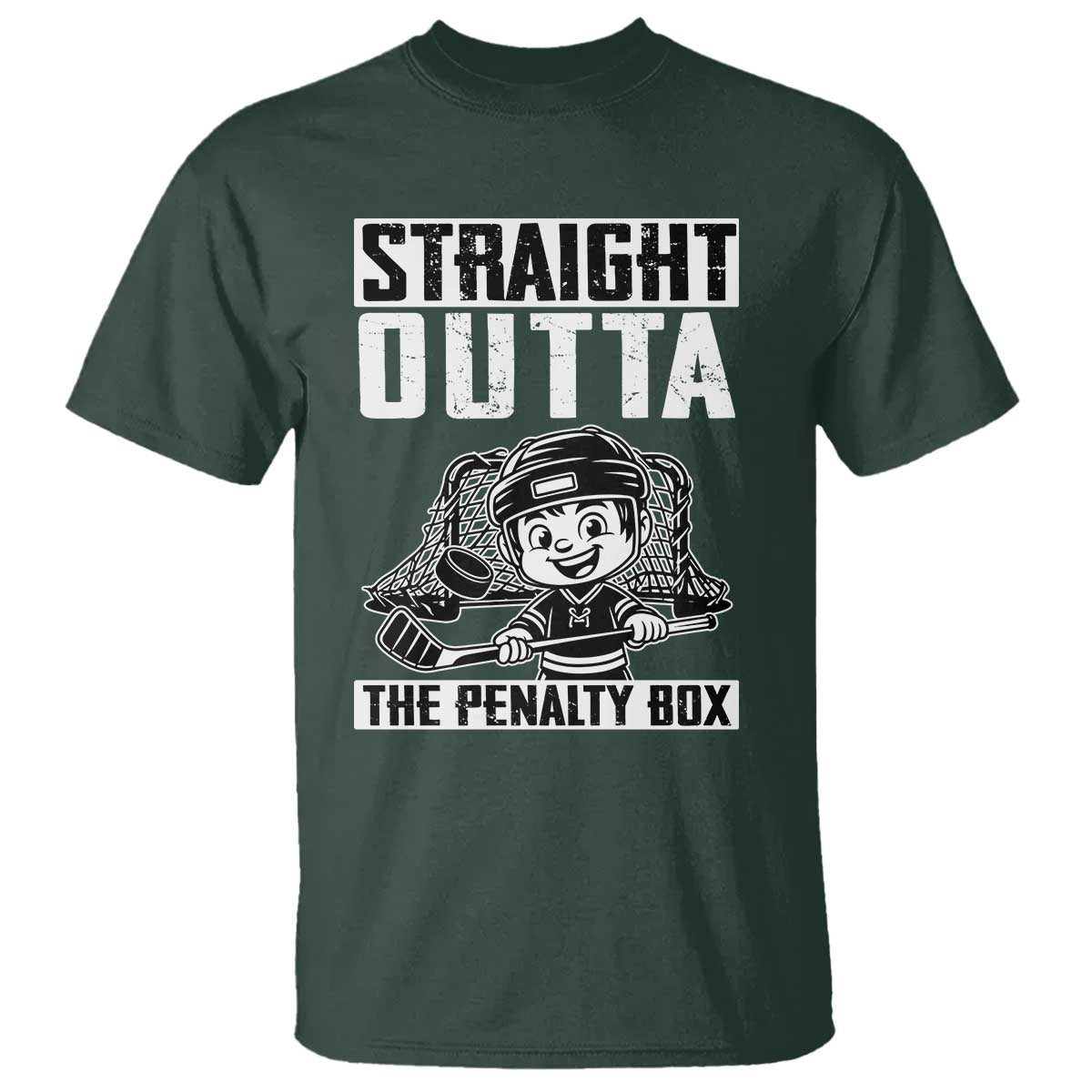 Straight Outta The Penalty Box T Shirt Funny Hockey Gift For Boys - Wonder Print Shop