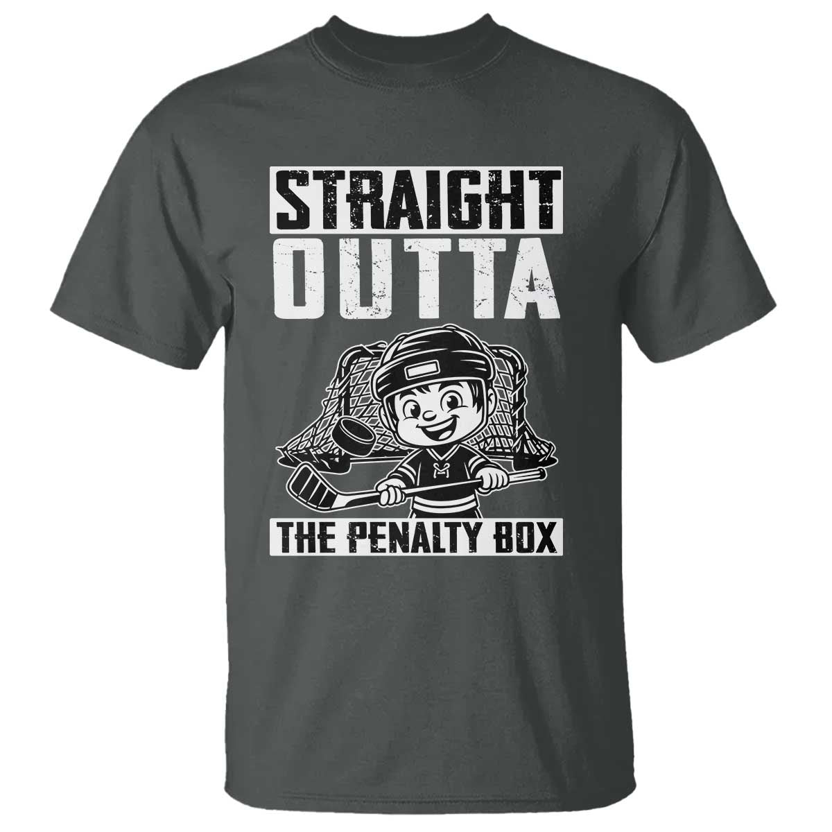 Straight Outta The Penalty Box T Shirt Funny Hockey Gift For Boys - Wonder Print Shop