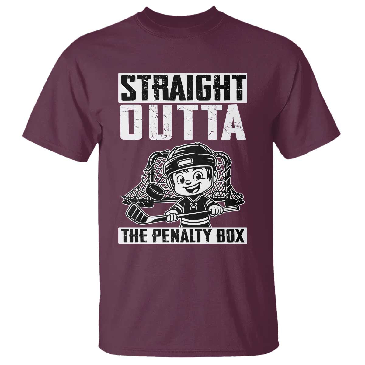 Straight Outta The Penalty Box T Shirt Funny Hockey Gift For Boys - Wonder Print Shop
