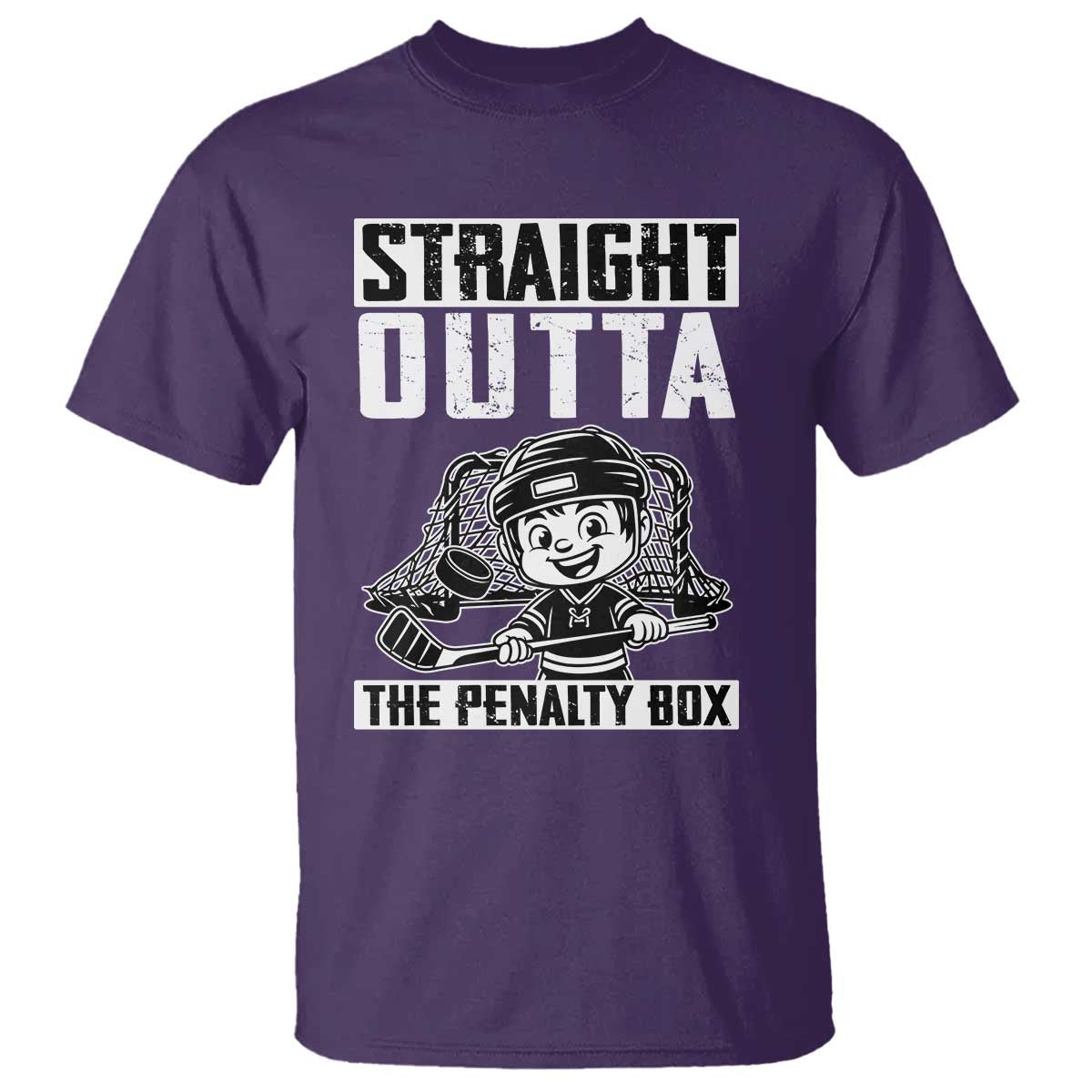 Straight Outta The Penalty Box T Shirt Funny Hockey Gift For Boys - Wonder Print Shop