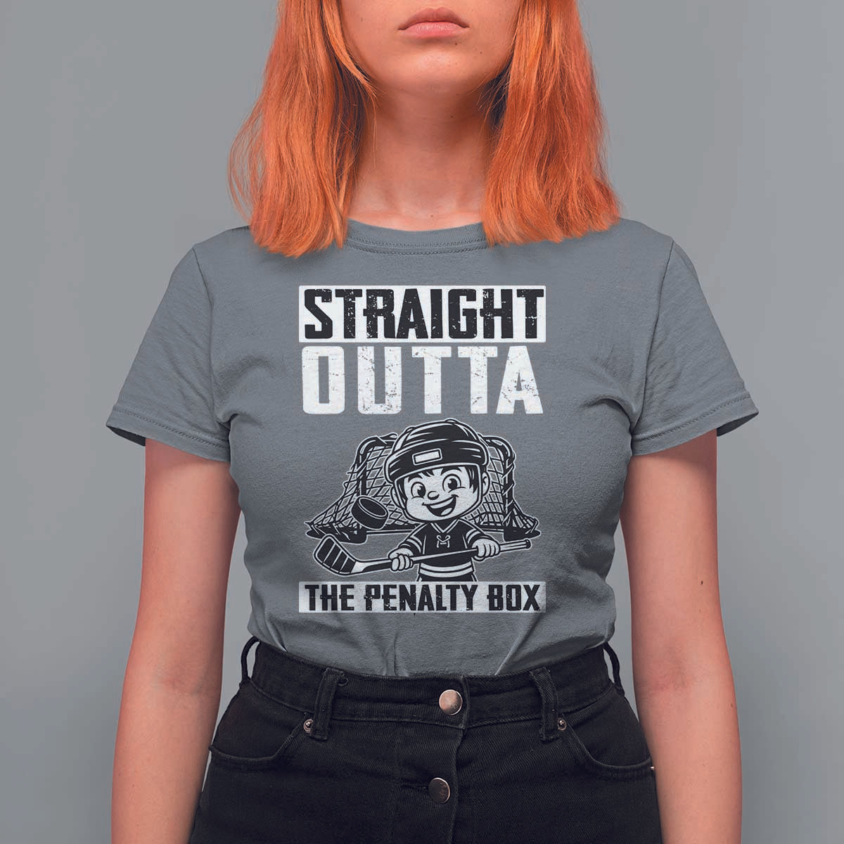 Straight Outta The Penalty Box T Shirt For Women Funny Hockey Gift For Boys - Wonder Print Shop