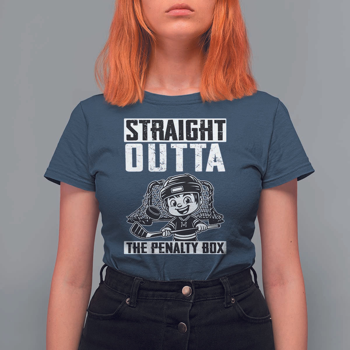 Straight Outta The Penalty Box T Shirt For Women Funny Hockey Gift For Boys - Wonder Print Shop