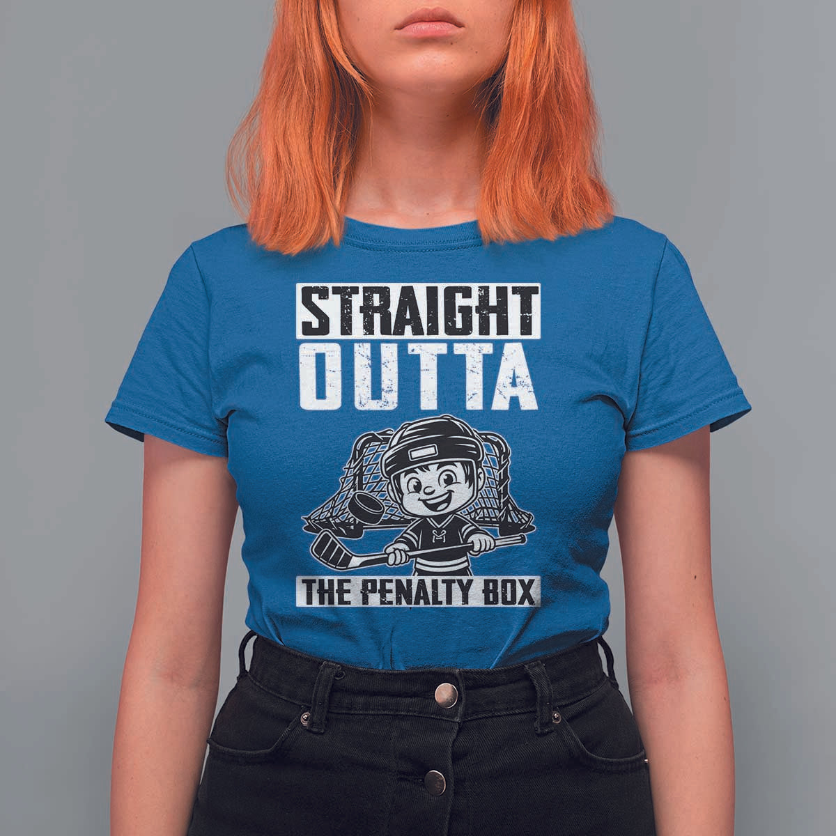 Straight Outta The Penalty Box T Shirt For Women Funny Hockey Gift For Boys - Wonder Print Shop