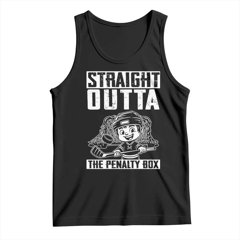 Straight Outta The Penalty Box Tank Top Funny Hockey Gift For Boys - Wonder Print Shop
