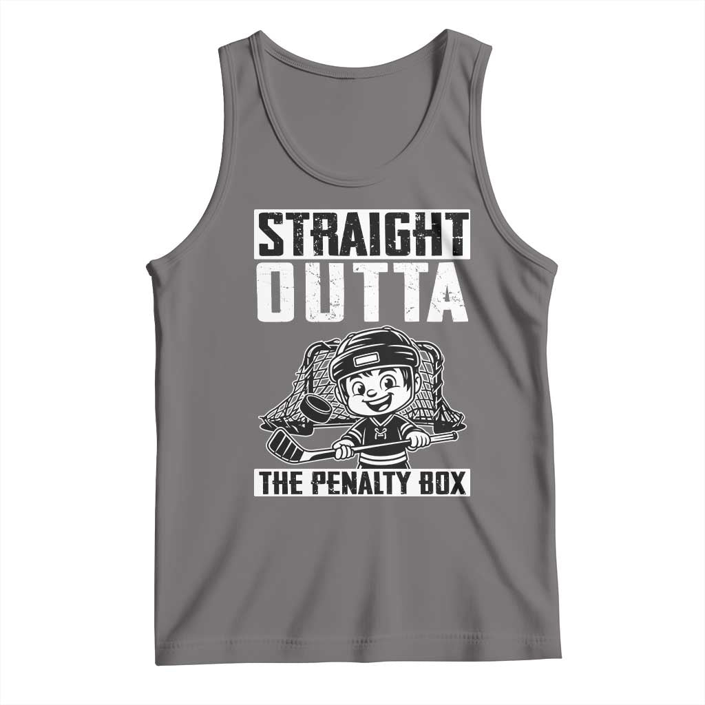 Straight Outta The Penalty Box Tank Top Funny Hockey Gift For Boys - Wonder Print Shop