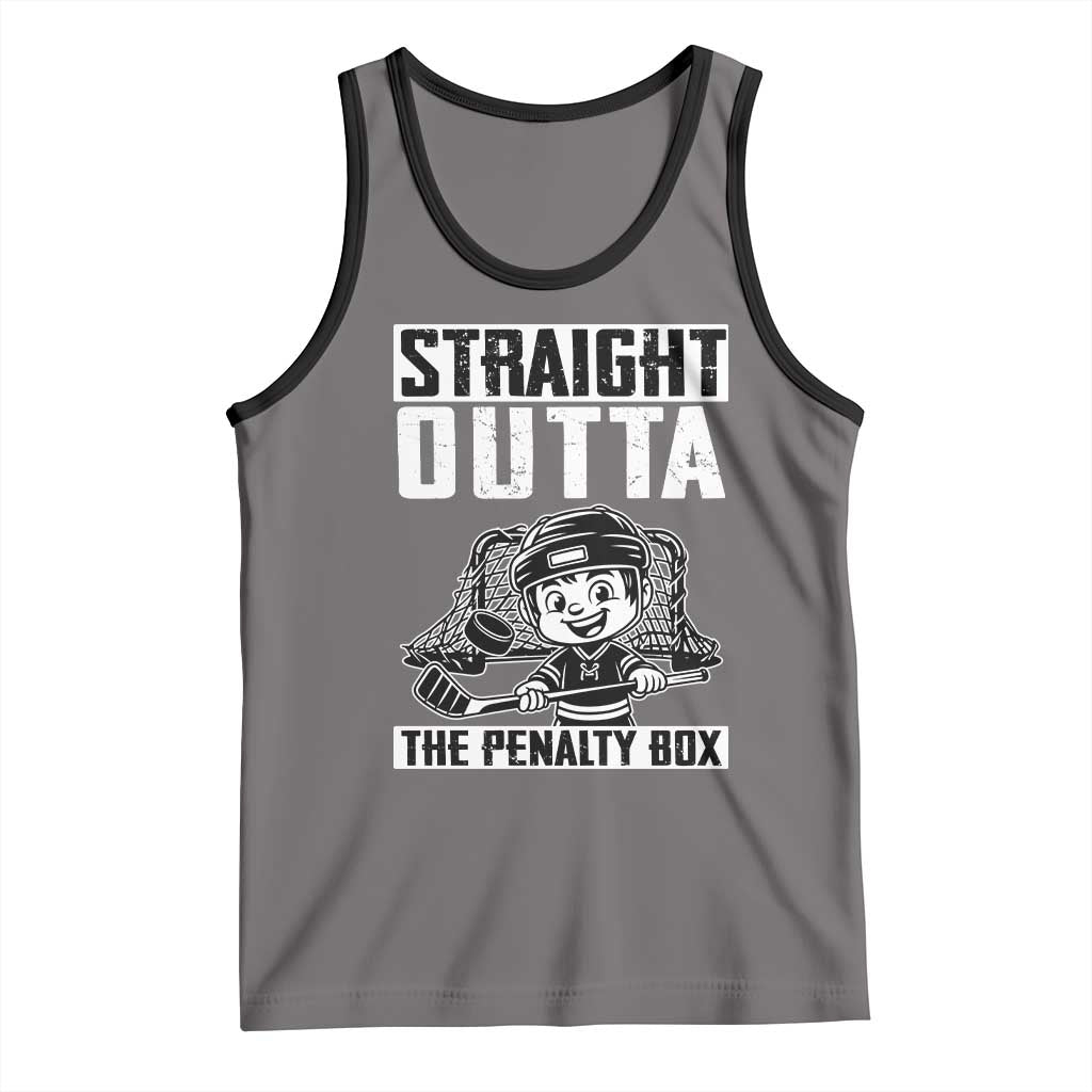Straight Outta The Penalty Box Tank Top Funny Hockey Gift For Boys - Wonder Print Shop