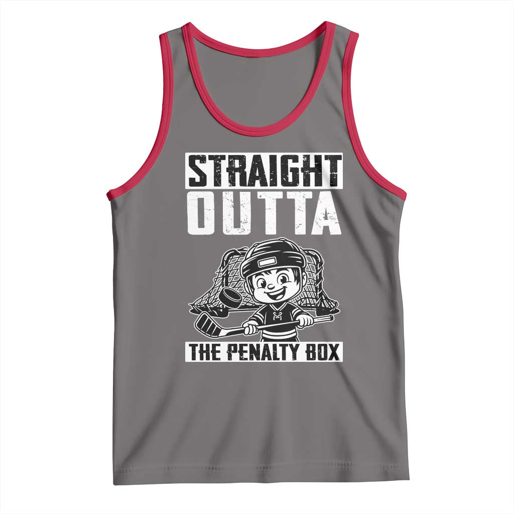 Straight Outta The Penalty Box Tank Top Funny Hockey Gift For Boys - Wonder Print Shop