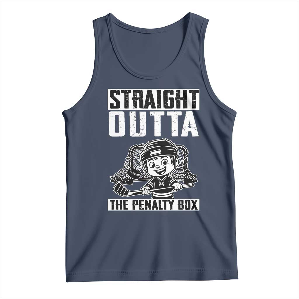 Straight Outta The Penalty Box Tank Top Funny Hockey Gift For Boys - Wonder Print Shop