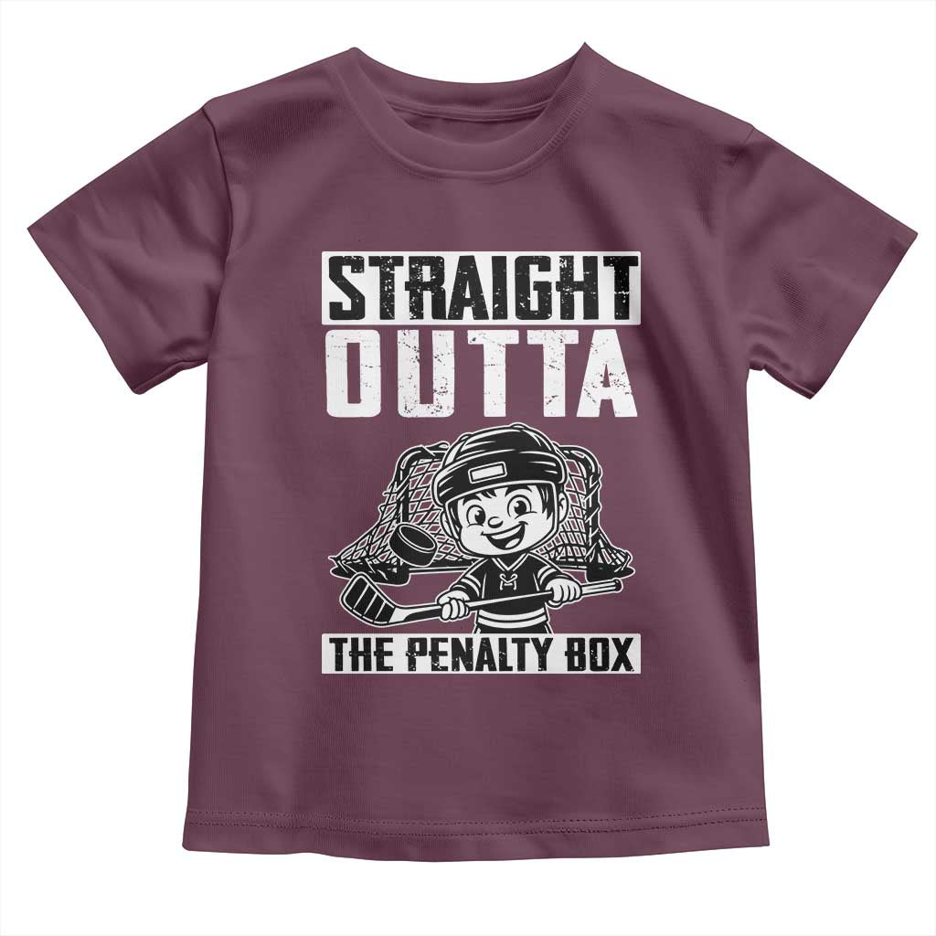Straight Outta The Penalty Box Toddler T Shirt Funny Hockey Gift For Boys - Wonder Print Shop