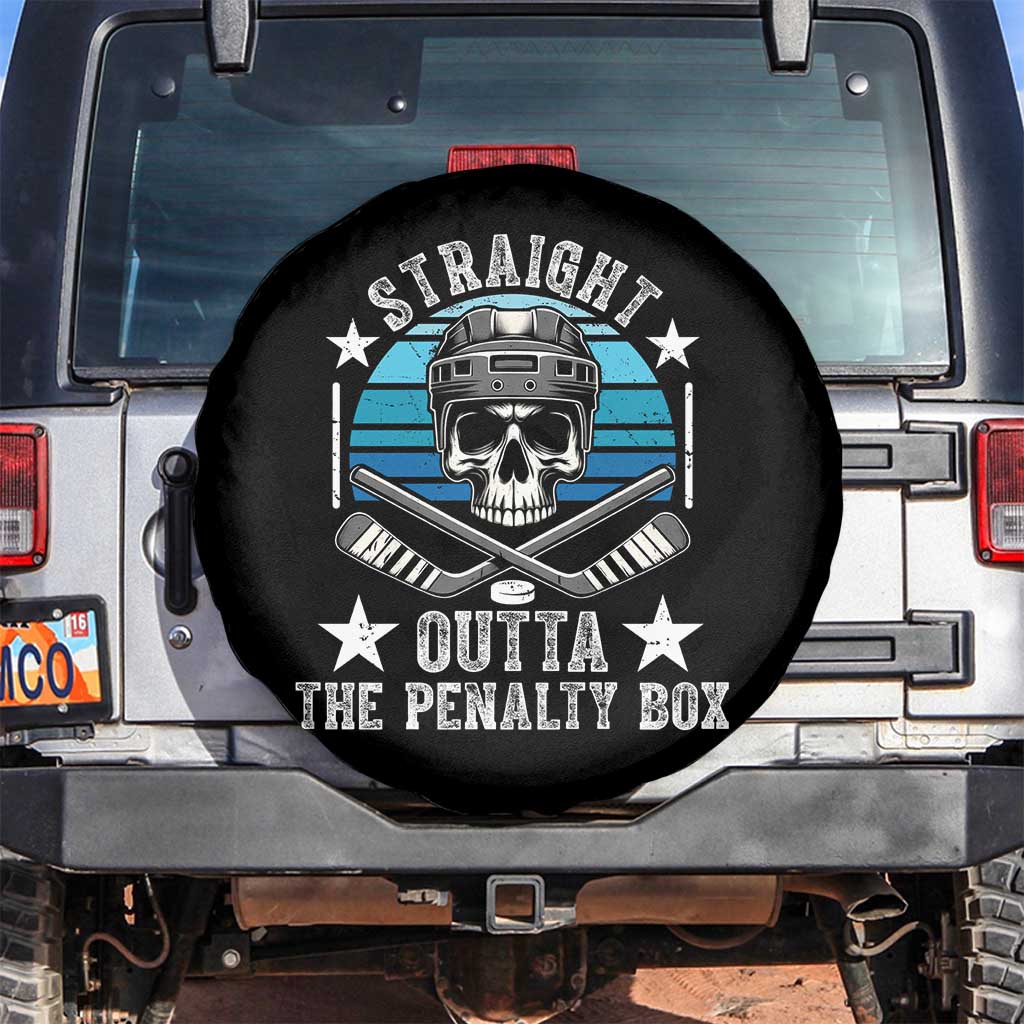 Straight Outta The Penalty Box Hockey Spare Tire Cover Funny Skull Player Gift - Wonder Print Shop