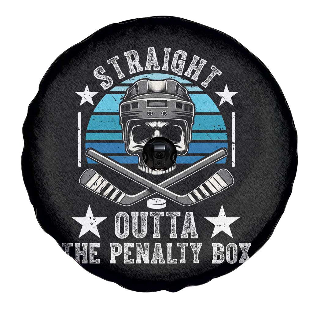 Straight Outta The Penalty Box Hockey Spare Tire Cover Funny Skull Player Gift - Wonder Print Shop