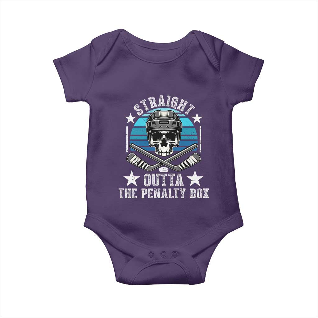Straight Outta The Penalty Box Hockey Baby Onesie Funny Skull Player Gift - Wonder Print Shop