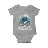 Straight Outta The Penalty Box Hockey Baby Onesie Funny Skull Player Gift - Wonder Print Shop