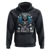 Straight Outta The Penalty Box Hockey Hoodie Funny Skull Player Gift - Wonder Print Shop