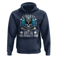 Straight Outta The Penalty Box Hockey Hoodie Funny Skull Player Gift - Wonder Print Shop