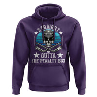 Straight Outta The Penalty Box Hockey Hoodie Funny Skull Player Gift - Wonder Print Shop