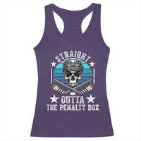Straight Outta The Penalty Box Hockey Racerback Tank Top Funny Skull Player Gift - Wonder Print Shop